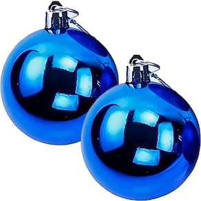 Kit 16 Bolas Azul Lisa árvore Natal Decoração Natalino 60mm