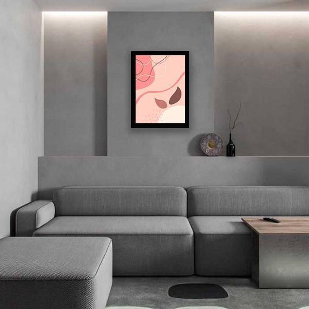 Quadro Decorativo Abstrato Rosa Iii 34x23Cm