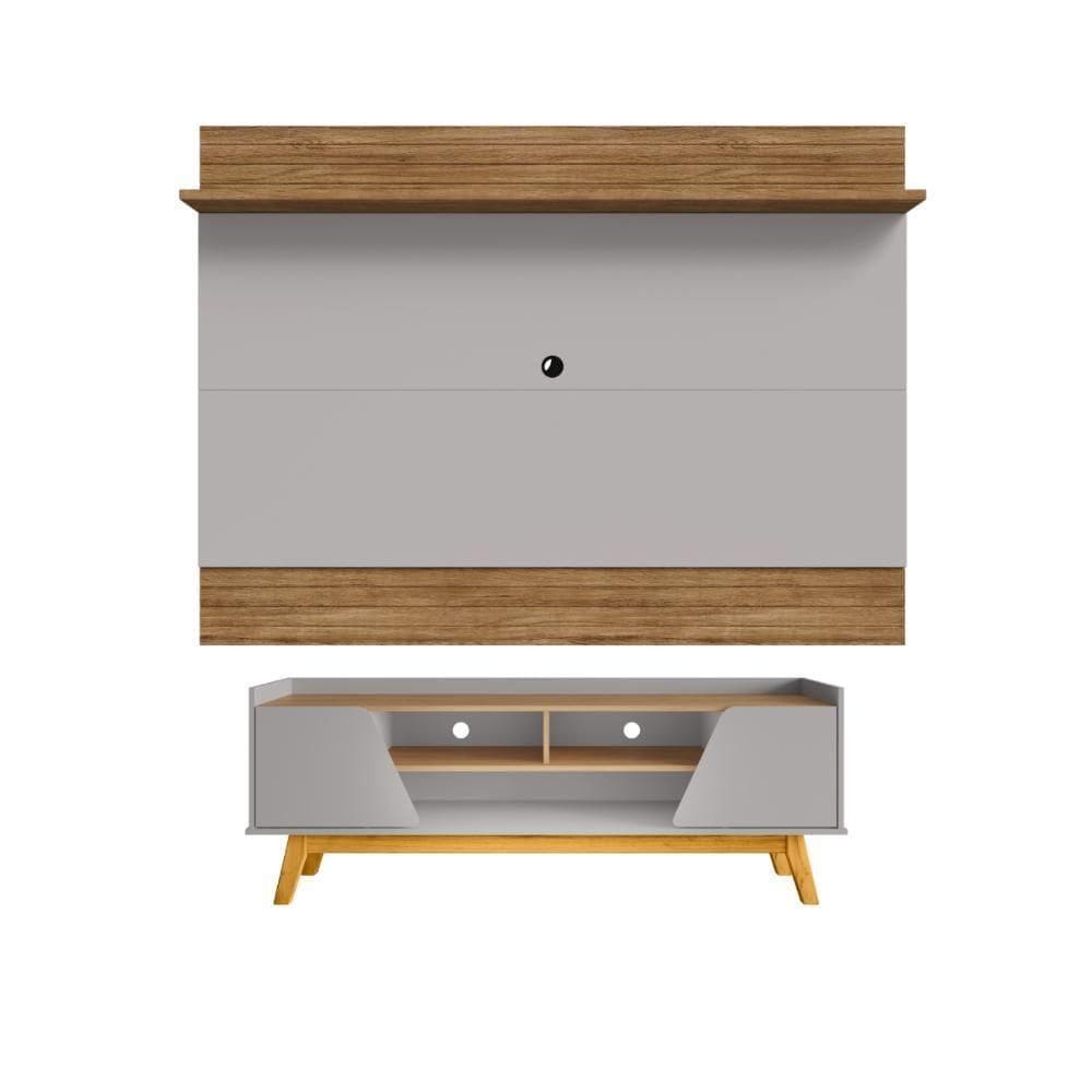 Jogo Painel e Rack Xeon Cinamomo Off White