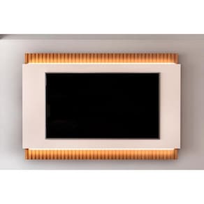 Home P- Tv Até 75 Polegadas Loren Ripado C- Led 200x136cm Freijó-off White - Dj Móveis