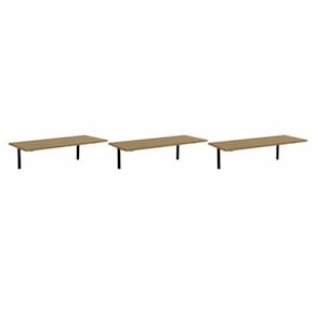 Modulado De Quarto Kit 3 Prateleiras Industrial Li009 21x72x29 Freijo-preto - Kappesberg