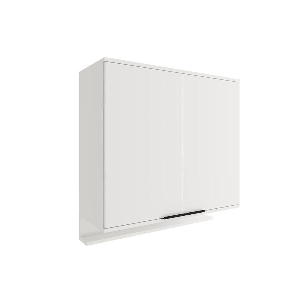 Armário Aéreo Cozinha Modulado Alpha 2502 Com 2 Portas 80cm Branco