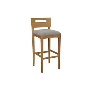 Banqueta De Cozinha Mia Madeira Maciça 1bmm007ca 1 Un Carvalho Bouclê Cinza