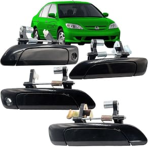 Kit 4 Maçaneta Porta Diant Trasei Civic 2001 02 2003 04 2005