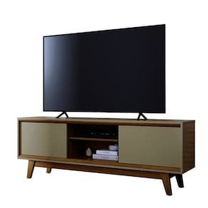 Rack para Tvs até 65 Pol Atlas 58,5x164x36,5 Cm Cumaru/opala