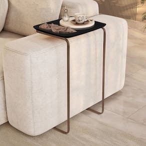 Mesa Lateral Ultraflex - Lf 5011 68x40x33 Cm Preto/Café
