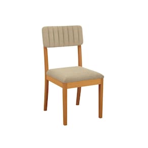 Duas Cadeiras Telma Madeira Maciça 91cm X 53cm X 48cm Bege