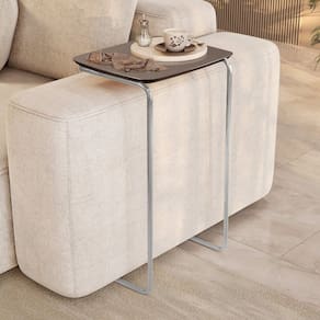 Mesa Lateral Ultraflex 40cm X 33cm X 68cm Concreto/Cromado