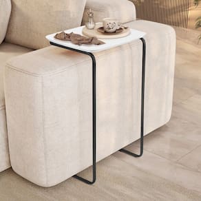 Mesa Lateral Ultraflex - Lf 5011 68x40x33 Cm Branco/Preto