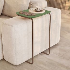 Mesa Lateral Ultraflex - Lf 5011 68x40x33 Cm Verde Lazza/Café