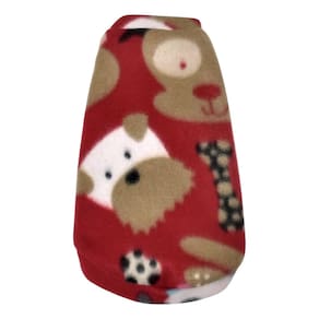 Roupa Soft para Cachorro vermelho com estampa tamanho GG