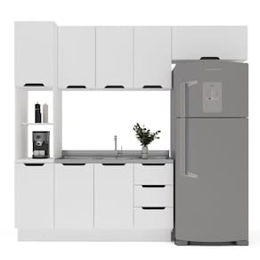 Paneleiro 2 Portas 2 Nichos 224,5cm X 52cm X 40cm Branco