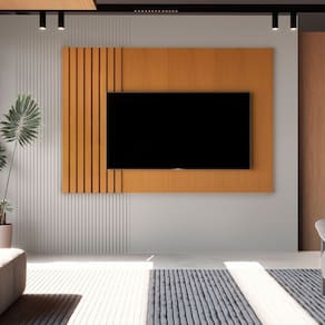 Painel para Tv Ripado Boto 1.8 136x180x4,5 Cm Marrom