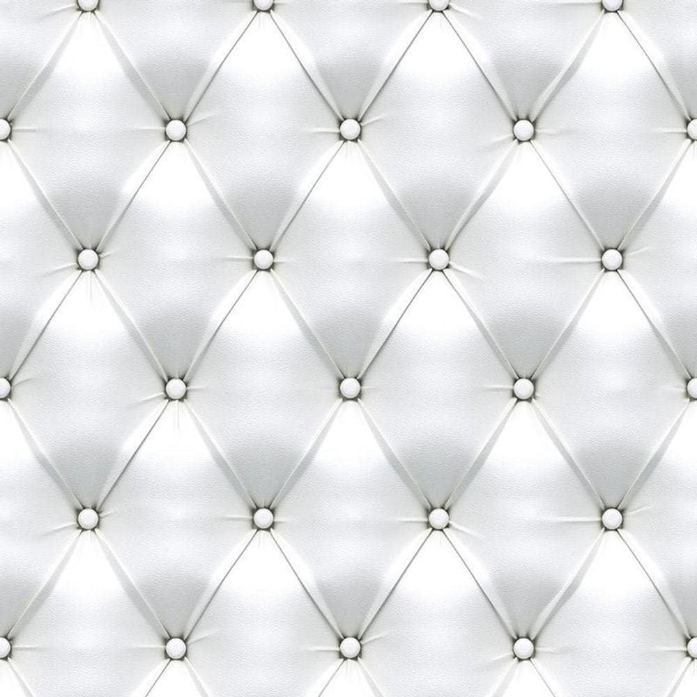 Kit 5 Rolos Papel De Parede Adesivo Couro Branco 3,0M