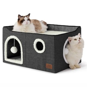 Cat House Bedsure extra larga para gatos domésticos cinza escuro