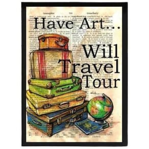 Quadro Decorativo Have Art Travel 24X18Cm - Com Vidro