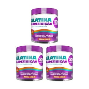 Gelatina Hidran 500G Sos Max Definiçao - Kit Com 3Un