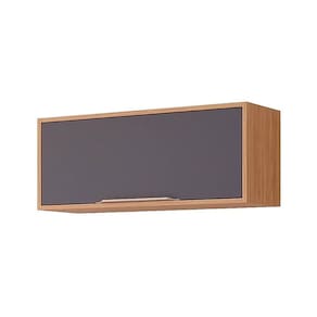 Armário Aéreo Cozinha Modulado Esplendida Geladeira Com 1 Portas Basculante 80cm Freijó Titanium
