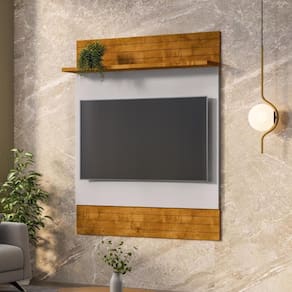 Jogo Painel e Rack Pachuca Naturalle Off White
