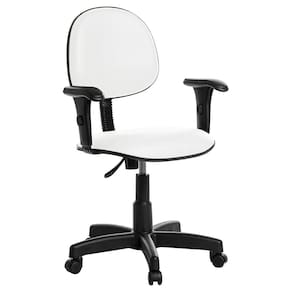 Cadeira de Escritório Executiva Com Braço Branco RCE