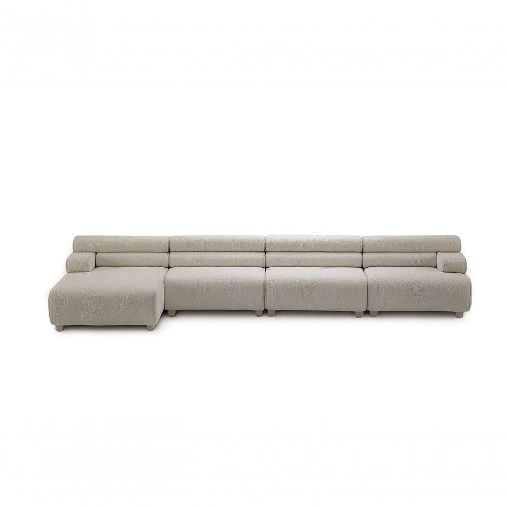 Sofa Carmelo Living Orgânico Estofado Cinza