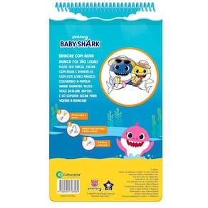 Livro De Colorir Com água - Aqua Book Baby Shark