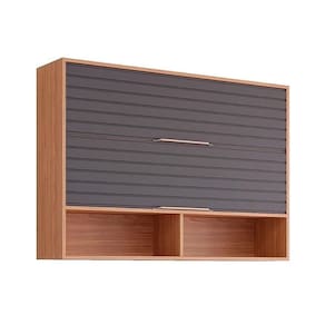 Armário De Cozinha Modulado Esplendida Com 2 Portas Basculantes 120cm Freijó Titanium
