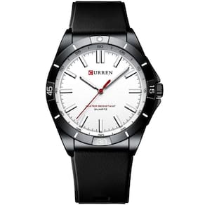 Relógio De Pulso Masculino De Quartzo Luminoso Pulseira De Silicone Impermeável 3atm Branco