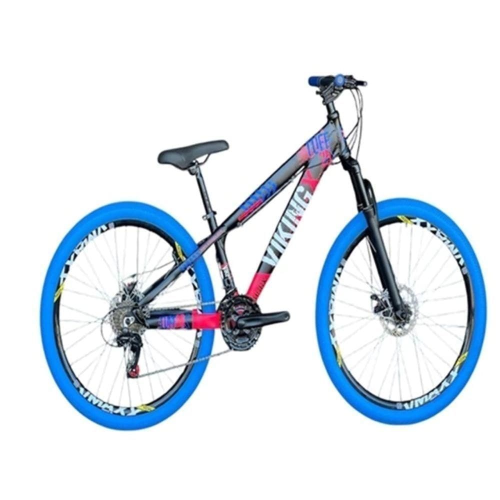 Viking Preto Rosa Tuff25/30 Do Grau Cambio Shimano Rodas Vmaxx PneuAzul