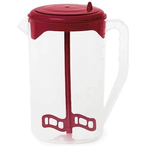 Jarra De Suco Agua Com Mexedor Mix Tampa Vermelha Plasvale