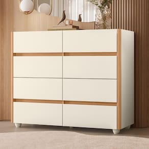 Comoda Tampo Vidro Monte Carlo Off White Freijo