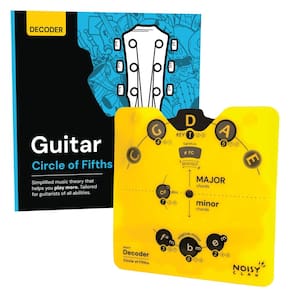 Livro de teoria da guitarra e Chord Wheel Circle of Fifths Noisy Clan