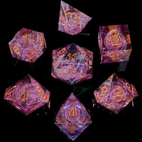 Conjunto de dados FugaCity Fugacity Liquid Core Resin DND 7 peças
