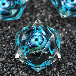 Conjunto de dados FONVGOGO Sharp Edge Moving Eye D&D Resin D&D RPG