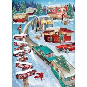 Quebra-cabeça Cobble Hill Christmas Campers 1000 peças com pôster