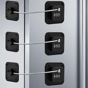 Pacote com 3 Fridge Lock Locilot para crianças e adultos (preto)
