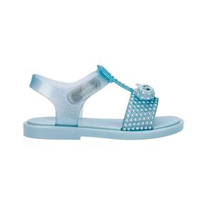 Sandália Rasteira Melissa Mini Glossy Baby Azul Confortável