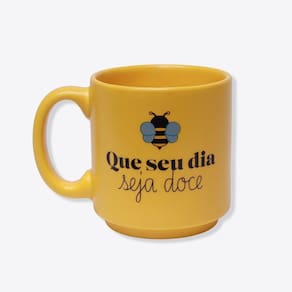 Caneca Mini Tina Abelhinha Seu Dia Seja Doce Zonacriativa
