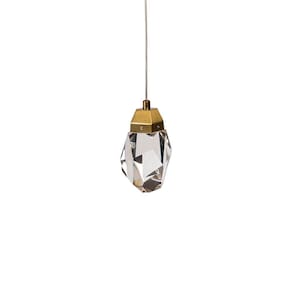 Lustre Pendente Skylight Rock 4012 Dourado Led Bivolt Dourado-transparente