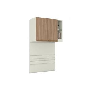 Módulo De Quarto Solteiro Armário Ponte Aéreo Mc12 Seletto C- 2 Portas E 2 Nichos Areia-jequitibá - Henn