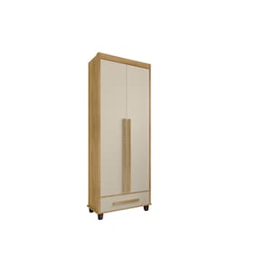 Roupeiro Dubai 2 Portas Cinamomo/Off White – RV Móveis