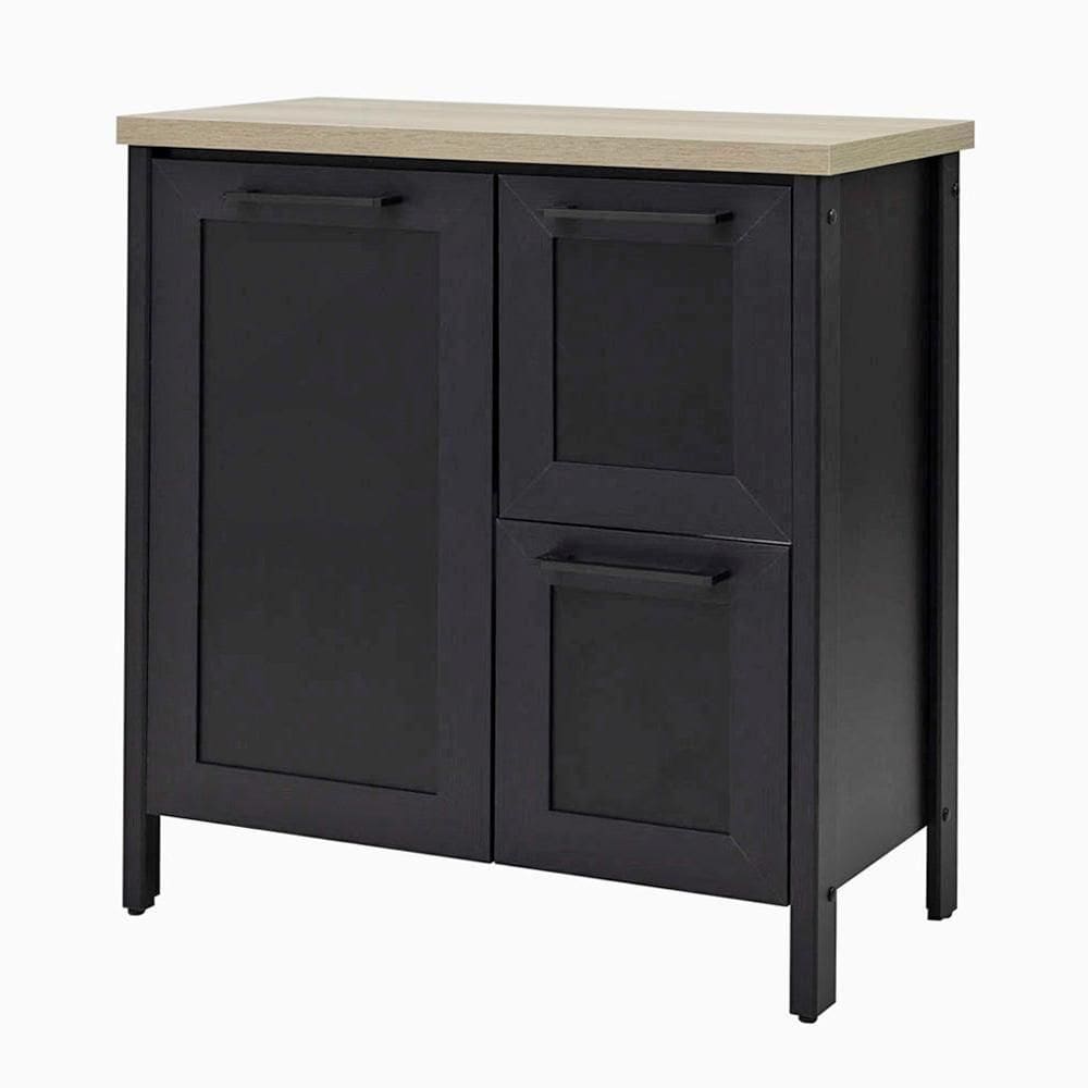 Gabinete Banheiro Com Tampo 1 Pt 2 Gv 79 Cm Bn01 Preto Dtall Preto