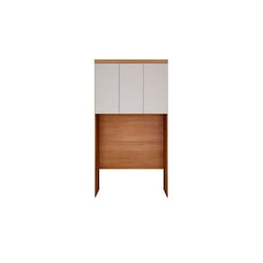 Armário Ponte Modulado Aéreo Solteiro Rizon-linea C- 3 Portas Cumaru-fendi - Horizonte