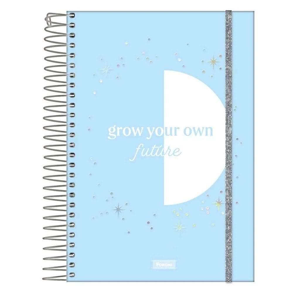Caderno Universitário Fluor Mix Soft 10 Matérias Azul Foroni