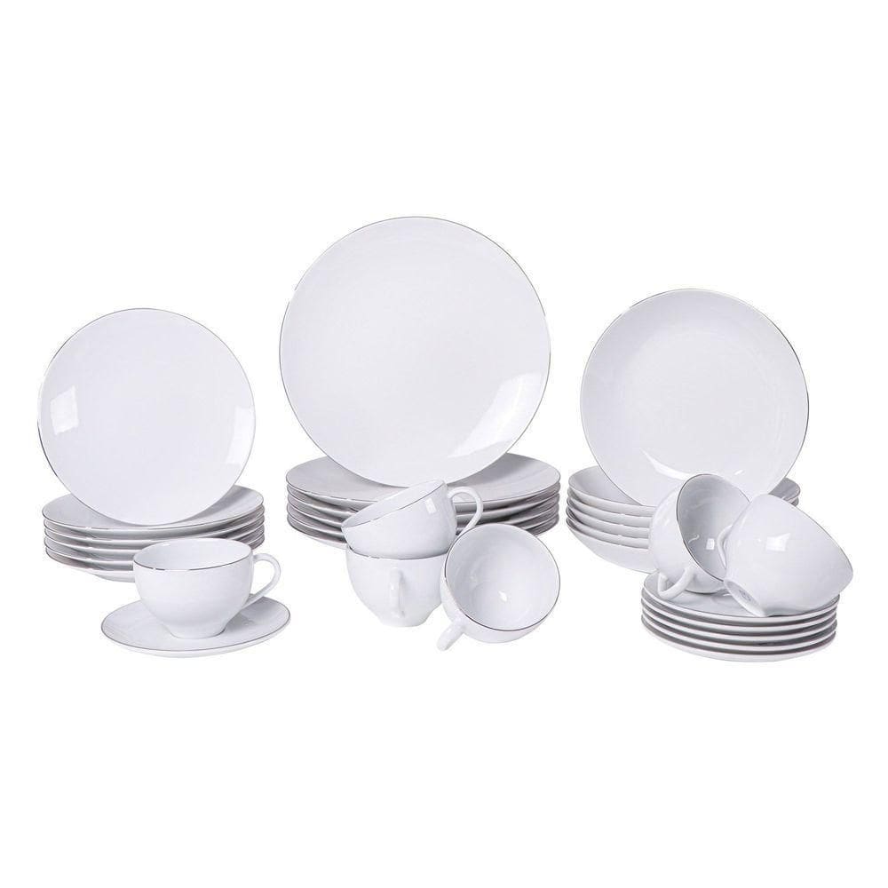 Aparelho De Jantar Tramontina Atena Em Porcelana Decorada 30 Peças Tramontina