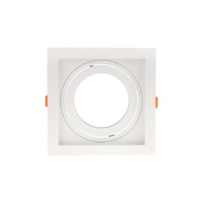 Spot De Embutir Recuado Blumenau Clean Para Lâmpada Par 30 E27 Quadrado Bivolt Branco