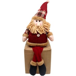 Decoração Boneco Papai Noel Natalino Com Pernas Moles 60cm