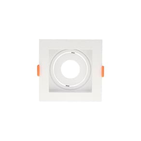 Spot De Embutir Recuado Blumenau Clean Para Lâmpada Mr11 Gu10 Quadrado Bivolt Branco