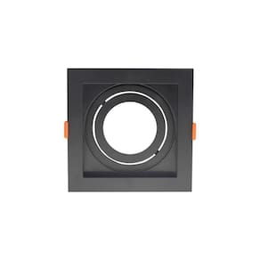 Spot De Embutir Recuado Blumenau Clean Para Lâmpada Par 20 E27 Quadrado Bivolt Preto