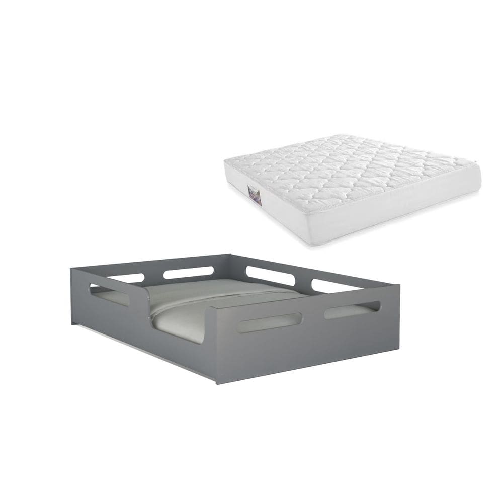 Cama Casal Montessoriana 100%mdf Com Colchao 188x138 Incluso